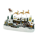 Maxbell Lighted Xmas Snow Village House Party Musical Art Collectable Building