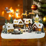 Maxbell Lighted Xmas Snow Village House Party Musical Art Collectable Building