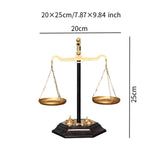 Maxbell Libra Jewelry Display Desktop Balance Scale Art for Bracelets Necklace Rings 20cmx25cm