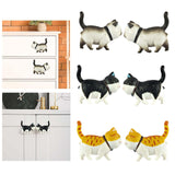 Maxbell 2 Pieces Cat Figurine Cabinet Knobs Lovely for Living Room Kitchen Furniture Brown