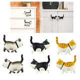 Maxbell 2 Pieces Cat Figurine Cabinet Knobs Lovely for Living Room Kitchen Furniture Brown