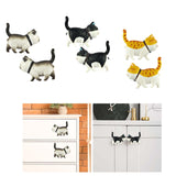 Maxbell 2 Pieces Cat Figurine Cabinet Knobs Lovely for Living Room Kitchen Furniture Brown