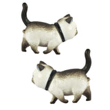 Maxbell 2 Pieces Cat Figurine Cabinet Knobs Lovely for Living Room Kitchen Furniture Brown