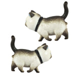 Maxbell 2 Pieces Cat Figurine Cabinet Knobs Lovely for Living Room Kitchen Furniture Brown