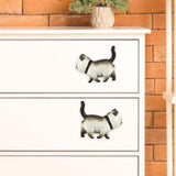 Maxbell 2 Pieces Cat Figurine Cabinet Knobs Lovely for Living Room Kitchen Furniture Brown