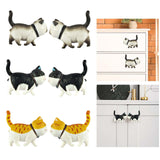 Maxbell 2 Pieces Cat Figurine Cabinet Knobs Lovely for Living Room Kitchen Furniture Brown