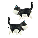 Maxbell 2 Pieces Cat Figurine Cabinet Knobs Lovely for Living Room Kitchen Furniture Black