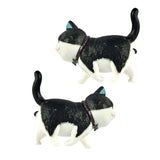 Maxbell 2 Pieces Cat Figurine Cabinet Knobs Lovely for Living Room Kitchen Furniture Black