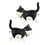 Maxbell 2 Pieces Cat Figurine Cabinet Knobs Lovely for Living Room Kitchen Furniture Black