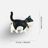 Maxbell 2 Pieces Cat Figurine Cabinet Knobs Lovely for Living Room Kitchen Furniture Black