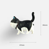 Maxbell 2 Pieces Cat Figurine Cabinet Knobs Lovely for Living Room Kitchen Furniture Black