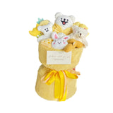 Maxbell Plush Doll Bouquet Cute Dog Bouquet for Engagement Anniversary Bridal Shower Yellow
