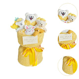 Maxbell Plush Doll Bouquet Cute Dog Bouquet for Engagement Anniversary Bridal Shower Yellow