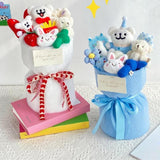 Maxbell Plush Doll Bouquet Cute Dog Bouquet for Engagement Anniversary Bridal Shower Yellow