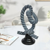 Knot Figurine Home Decoration Resin Ornament for Office Centerpieces Bedroom Blue