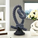 Knot Figurine Home Decoration Resin Ornament for Office Centerpieces Bedroom Blue