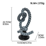 Knot Figurine Home Decoration Resin Ornament for Office Centerpieces Bedroom Blue
