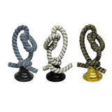 Knot Figurine Home Decoration Resin Ornament for Office Centerpieces Bedroom Blue
