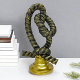 Knot Figurine Home Decoration Resin Ornament for Office Centerpieces Bedroom Gold