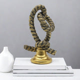 Knot Figurine Home Decoration Resin Ornament for Office Centerpieces Bedroom Gold