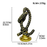 Knot Figurine Home Decoration Resin Ornament for Office Centerpieces Bedroom Gold