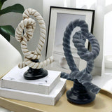 Knot Figurine Home Decoration Resin Ornament for Office Centerpieces Bedroom Gold