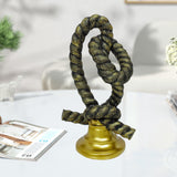 Knot Figurine Home Decoration Resin Ornament for Office Centerpieces Bedroom Gold