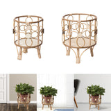 Handwoven Plant Stand Planter Rack Hotel Plant Table Corner Flowerpot Holder 21x28cm