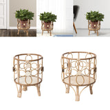 Handwoven Plant Stand Planter Rack Hotel Plant Table Corner Flowerpot Holder 21x28cm