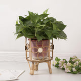 Handwoven Plant Stand Planter Rack Hotel Plant Table Corner Flowerpot Holder 21x28cm