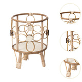 Handwoven Plant Stand Planter Rack Hotel Plant Table Corner Flowerpot Holder 21x28cm