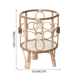 Handwoven Plant Stand Planter Rack Hotel Plant Table Corner Flowerpot Holder 21x28cm