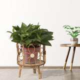 Handwoven Plant Stand Planter Rack Hotel Plant Table Corner Flowerpot Holder 26x31cm