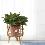 Handwoven Plant Stand Planter Rack Hotel Plant Table Corner Flowerpot Holder 26x31cm
