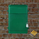 Maxbell Wall Mounted Mailbox with Combination Lock 13.5x10x4inch for Hotel Business Green