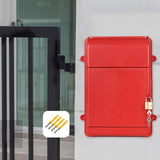 Maxbell Lockable Wall Hanging Mailbox Post Box Versatile Drop Box for Hotel Business Red