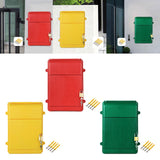 Maxbell Lockable Wall Hanging Mailbox Post Box Versatile Drop Box for Hotel Business Red