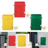 Maxbell Lockable Wall Hanging Mailbox Post Box Versatile Drop Box for Hotel Business Red