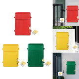 Maxbell Lockable Wall Hanging Mailbox Post Box Versatile Drop Box for Hotel Business Red