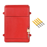 Maxbell Lockable Wall Hanging Mailbox Post Box Versatile Drop Box for Hotel Business Red