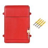 Maxbell Lockable Wall Hanging Mailbox Post Box Versatile Drop Box for Hotel Business Red