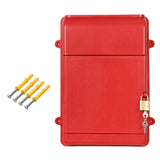 Maxbell Lockable Wall Hanging Mailbox Post Box Versatile Drop Box for Hotel Business Red