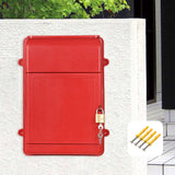 Maxbell Lockable Wall Hanging Mailbox Post Box Versatile Drop Box for Hotel Business Red
