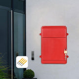 Maxbell Lockable Wall Hanging Mailbox Post Box Versatile Drop Box for Hotel Business Red