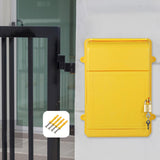 Maxbell Lockable Wall Hanging Mailbox Post Box Versatile Drop Box for Hotel Business Yellow