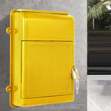 Maxbell Lockable Wall Hanging Mailbox Post Box Versatile Drop Box for Hotel Business Yellow