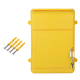 Maxbell Lockable Wall Hanging Mailbox Post Box Versatile Drop Box for Hotel Business Yellow