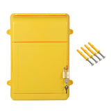 Maxbell Lockable Wall Hanging Mailbox Post Box Versatile Drop Box for Hotel Business Yellow