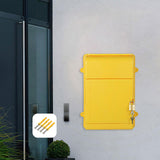 Maxbell Lockable Wall Hanging Mailbox Post Box Versatile Drop Box for Hotel Business Yellow