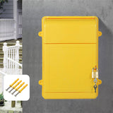 Maxbell Lockable Wall Hanging Mailbox Post Box Versatile Drop Box for Hotel Business Yellow